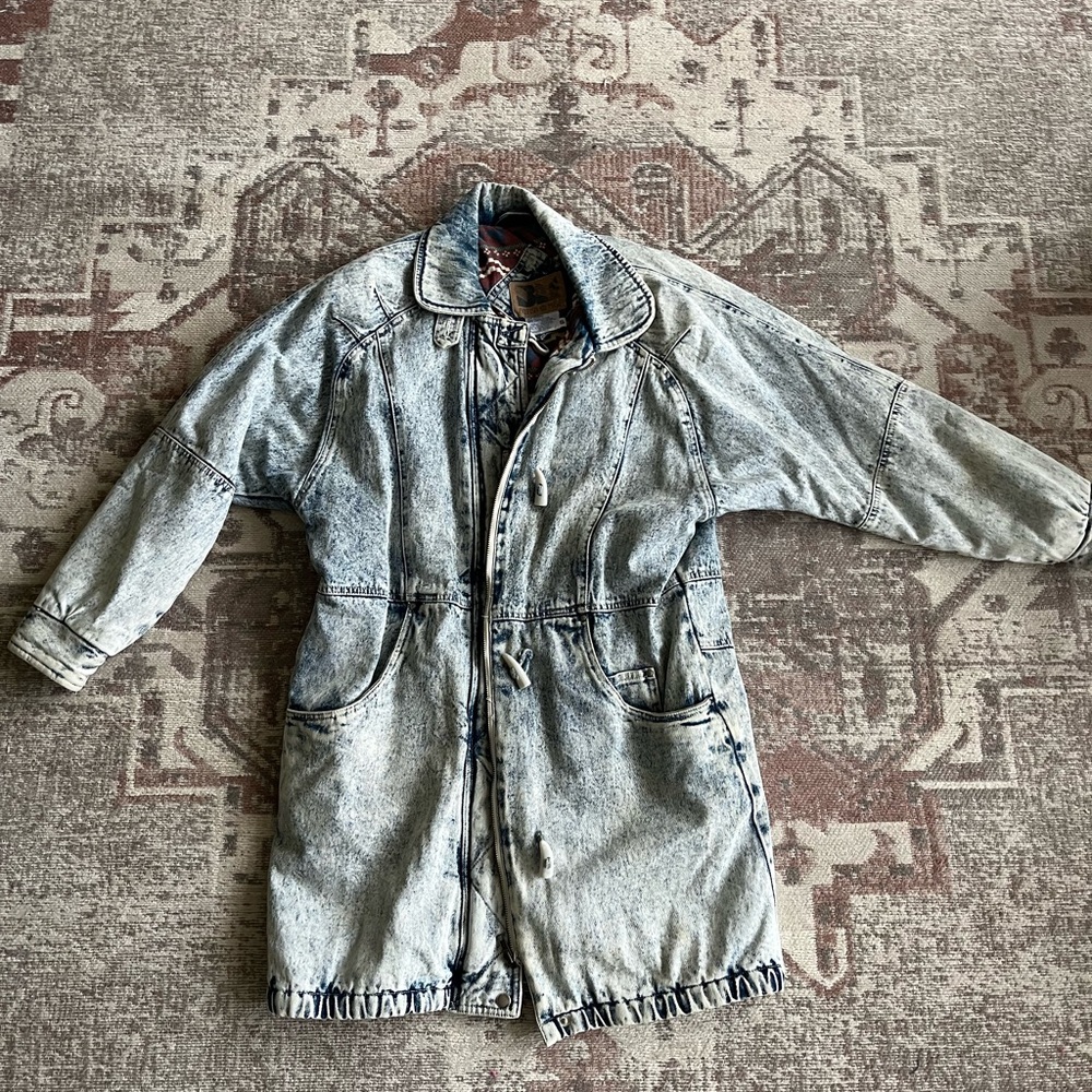 Lined Denim Jacket Coat